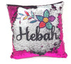 Sequin pillow personalized Flower Design - TC Creative Co.